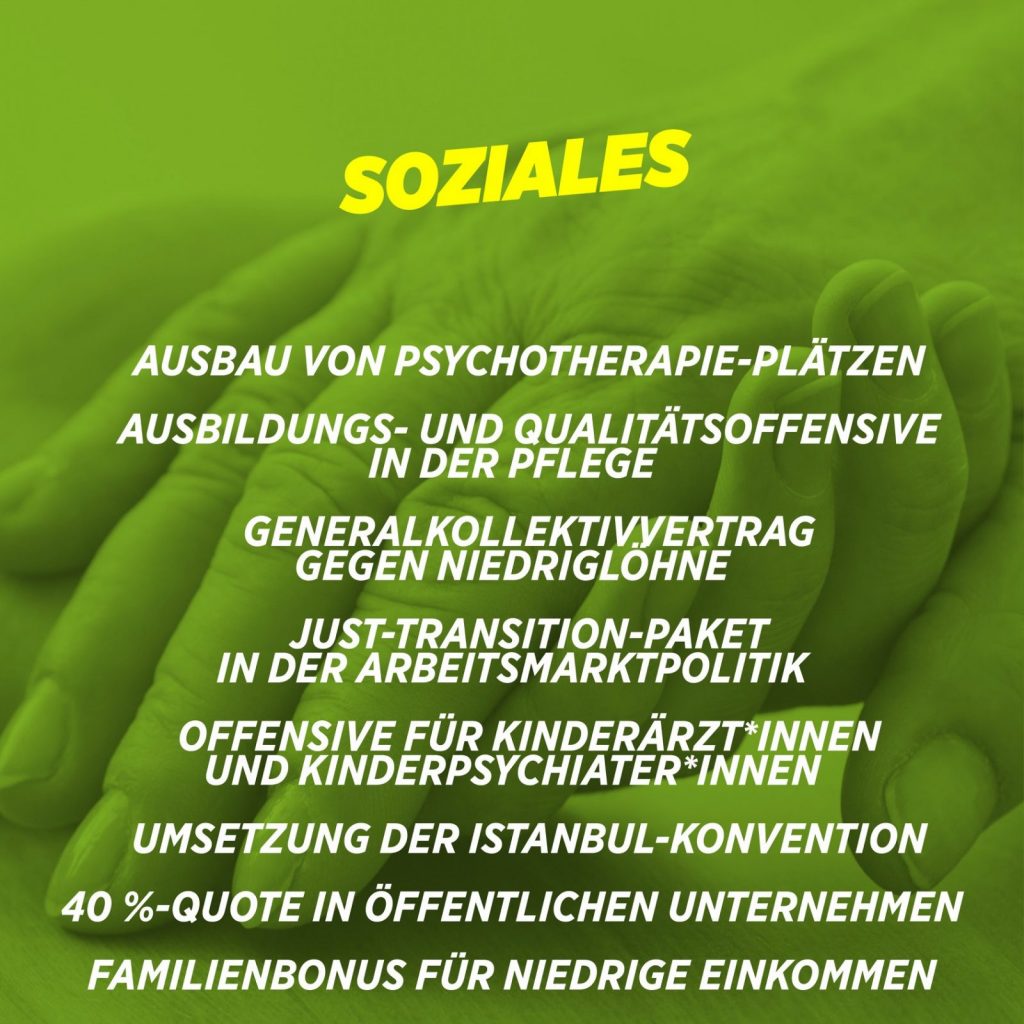 Regierungsprogramm Soziales