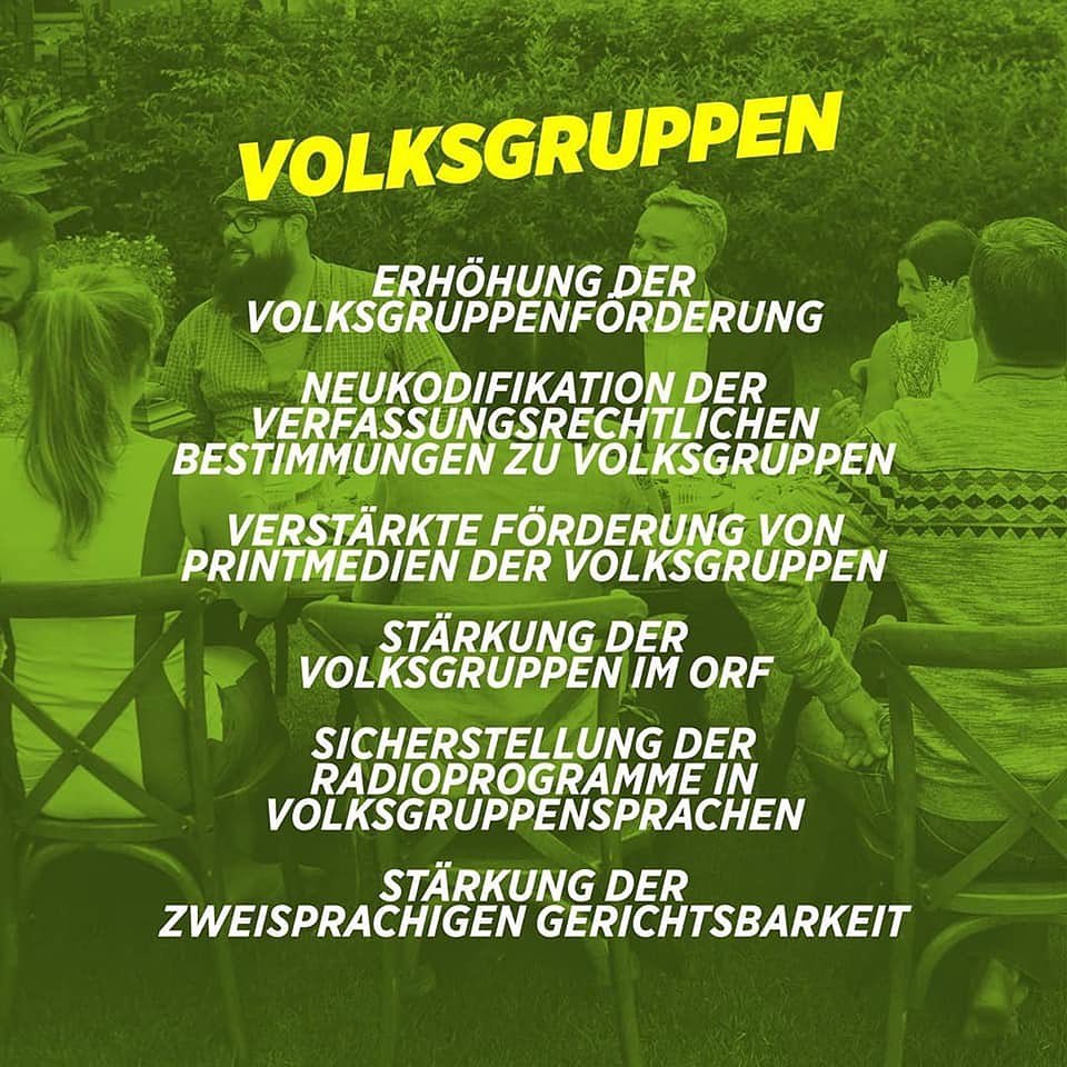 Regierungsprogramm Volksgruppen